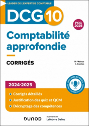 La couverture et les autres extraits de DCG 10 - Comptabilité approfondie - Edition 2024-2025