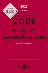 La couverture et les autres extraits de Code de la protection des données personnelles 2023