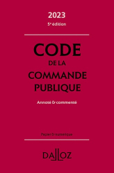 La couverture et les autres extraits de Code de la commande publique 2023