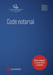 La couverture et les autres extraits de Code notarial 2023