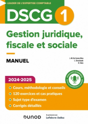 La couverture et les autres extraits de DSCG1 Gestion juridique, fiscale et sociale 2024-2025