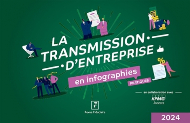 La couverture et les autres extraits de La transmission d'entreprise en infographies pratiques 2024