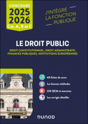 La couverture et les autres extraits de Le droit public 2025-2026