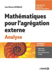 La couverture et les autres extraits de Mathématiques pour l’agrégation externe : Analyse