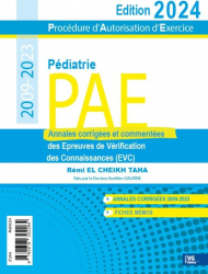 La couverture et les autres extraits de Pédiatrie - PAE 2024