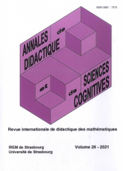 Annales de didactique et de sciences cognitives N° 26, 2021