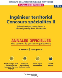 Annales corrigées - Ingénieur territorial spécialités 2 2023