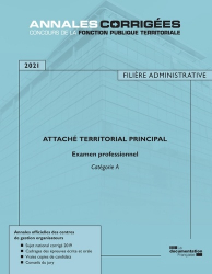Attaché territorial principal. Examen professionnel Catégorie A, Edition 2020-2021