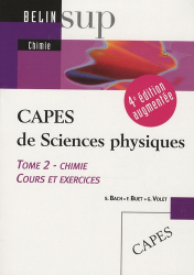 Capes de sciences physiques Tome 2 Chimie