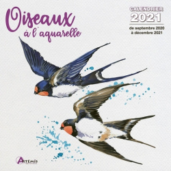 Calendrier Oiseaux à l'aquarelle. Edition 2021