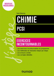 A paraitre de la Editions dunod : Livres à paraitre de l'éditeur, Chimie Exercices incontournables PCSI