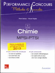 Chimie MPSI - PTSI  1ère année