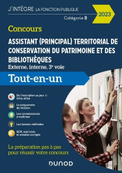 Concours Assistant (principal) territorial de conservation du patrimoine et des bibliothèques 2023