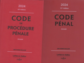 Codes pénal et procédure pénale 2024