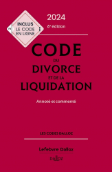 Code du divorce et de la liquidation 2024