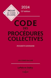 Code des procédures collectives 2024