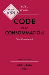 A paraitre chez Livres à paraitre de la collection Codes Dalloz - dalloz, Code de la consommation - 2025