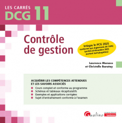 DCG 11 - Contrôle de gestion - Edition 2024-2025