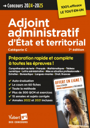 Concours Adjoint administratif d'Etat et territorial 2024-2025