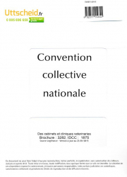 Convention collective nationale des cabinets et cliniques vétérinaires 2016 + grille de salaire