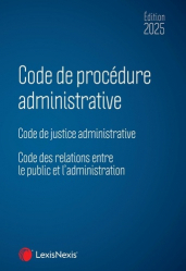 A paraitre chez Livres à paraitre de la collection Codes bleus - lexisnexis, Code de procédure administrative 2025