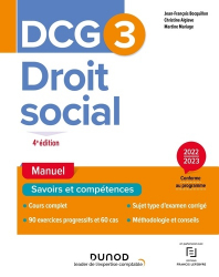 DCG 3 Droit social - Manuel