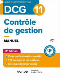 Vous recherchez les livres à venir en DCG - DSCG - DEC, DCG 11 Contrôle de gestion - 2025