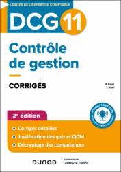A paraitre de la Editions dunod : Livres à paraitre de l'éditeur, DCG 11 Contrôle de gestion