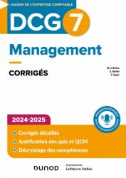 A paraitre de la Editions dunod : Livres à paraitre de l'éditeur, DCG 7 Management 2024-2025