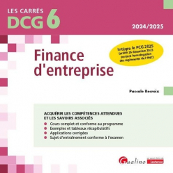 Vous recherchez les livres à venir en Entreprise - Economie - Comptabilité - Gestion, DCG 6 - Finance d'entreprise - Edition 2024