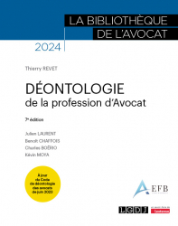 Déontologie de la profession d'avocat 2024