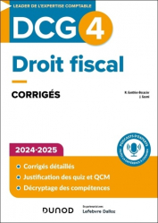 A paraitre de la Editions dunod : Livres à paraitre de l'éditeur, DCG 4 - Droit fiscal - Edition 2024-2025