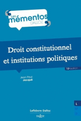 A paraitre chez Livres à paraitre de la collection Mémentos Dalloz. Série Droit public - dalloz, Droit constitutionnel et institutions politiques