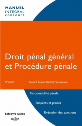 A paraitre de la Editions dalloz : Livres à paraitre de l'éditeur, Droit pénal général et procédure pénale