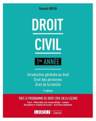 A paraitre de la Editions lgdj : Livres à paraitre de l'éditeur, Droit civil 1re année