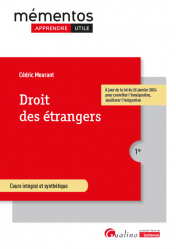 Vous recherchez les livres à venir en Droit, Droit des étrangers