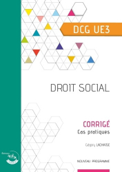 DCG UE3 - Droit social - Edition 2024