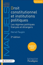 A paraitre de la Editions bruylant : Livres à paraitre de l'éditeur, Droit constitutionnel et institutions politiques 2025