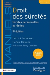 A paraitre de la Editions bruylant : Livres à paraitre de l'éditeur, Droit des sûretés - Edition 2025