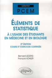 Eléments de statistique à l'usage des étudiants en Médecine et en Biologie