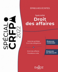 Epreuves écrites du CRFPA : Spécialité Droit des affaires