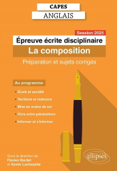 A paraitre de la Editions ellipses : Livres à paraitre de l'éditeur, Epreuve écrite disciplinaire - La composition - Edition 2025