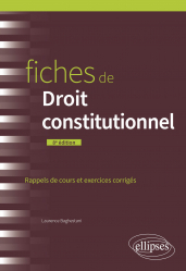 Vous recherchez les livres à venir en Droit public, Fiches de droit constitutionnel