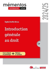 A paraitre chez Livres à paraitre de la collection Mémentos - gualino, Introduction générale au droit 2024-2025