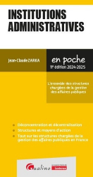 Vous recherchez les livres à venir en Droit public, Institutions administratives