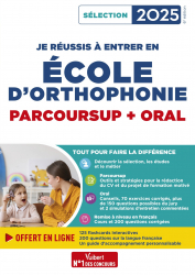 A paraitre de la Editions vuibert : Livres à paraitre de l'éditeur, Je réussis mon entrée en école d'orthophonie - 2025