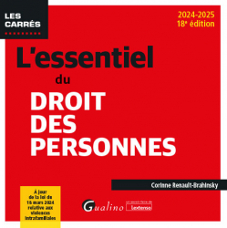 Vous recherchez les livres à venir en Droit civil, L'essentiel du droit des personnes