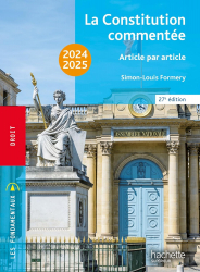 A paraitre de la Editions hachette : Livres à paraitre de l'éditeur, La Constitution commentée 2024-2025