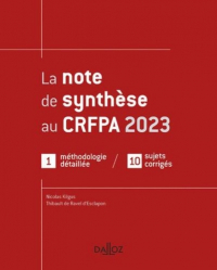La note de synthèse au CRFPA 2023