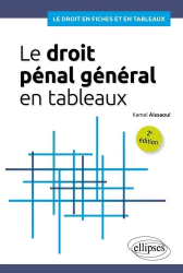 A paraitre de la Editions ellipses : Livres à paraitre de l'éditeur, Le droit pénal général en tableaux